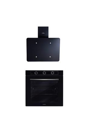 ست هود و اجاق گاز سفید گارانتی نمایندگی رسمی Luxell - کد 933834735