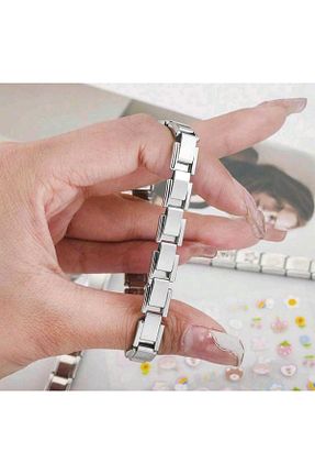 دستبند استیل (فولاد) طوسی زنانه استیل (فولاد) Eva Rose - کد 933788565