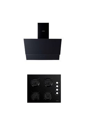 ست هود و اجاق گاز سفید گارانتی نمایندگی رسمی Luxell - کد 933825190