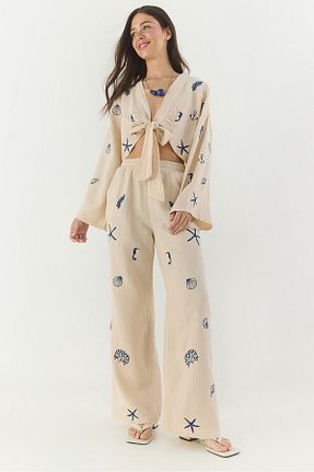 ست بالاتنه و پائین تنه بژ زنانه بافتنی Bianco Lucci - کد 933803746
