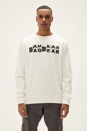 سوئیشرت سفید مردانه چاپی Bad Bear - کد 347064523