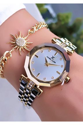 ساعت مچی طلائی زنانه 36-40 میلی متر Daniel Klein - کد 330480340
