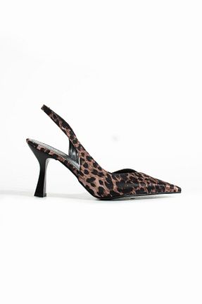 کفش پاشنه بلند کلاسیک قهوه ای زنانه پلاستیک Gökçe Shoes - کد 933834936
