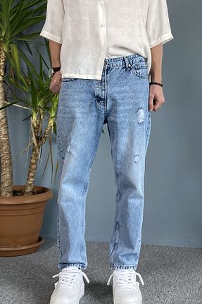 شلوار آبی مردانه پنبه ای Alışveriş Sokağı - کد 865436068