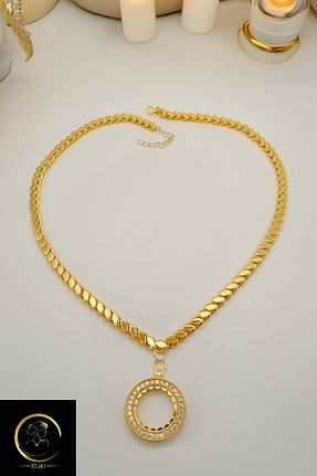 گردنبند استیل ( فولاد ) زرد زنانه استیل (فولاد) xtaki - کد 933817925
