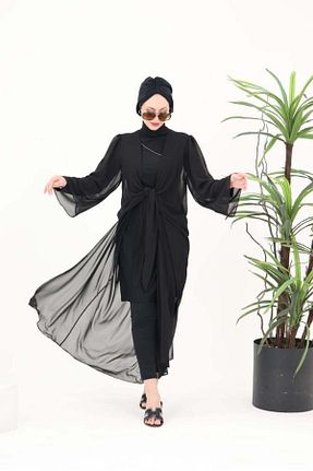 رویه بیکینی مشکی زنانه پلی استر NS Tasarım Tesettür Mayo - کد 814825006