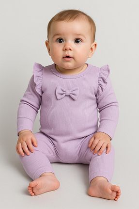ست نوزادی بنفش بچه گانه پنبه ای nevrankids - کد 788415264