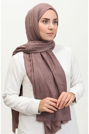 روسری قهوه ای 70 * 180 sefamerve - کد 848431489