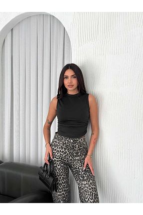 بلوز مشکی زنانه ساده moda poni - کد 933865152