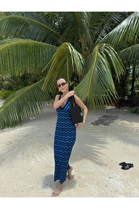لباس آبی زنانه بافتنی sinemkivanc co - کد 933874025