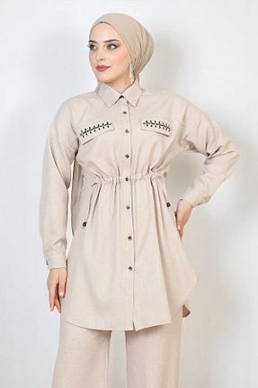 ست بالاتنه و پائین تنه حجاب سفید زنانه رگولار Missvalle - کد 933904179