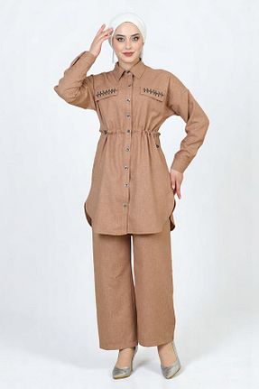 ست بالاتنه و پائین تنه حجاب سفید زنانه رگولار Missvalle - کد 933904828