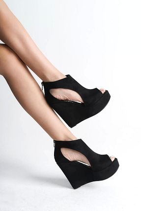 کفش پاشنه بلند پر مشکی زنانه پاشنه متوسط (5-9 سانتی متر) PayBuy - کد 934684846