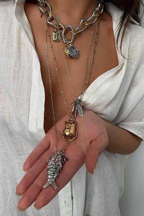 گردنبند جواهر رنگی زنانه فلزی BYP Atelier - کد 933913009