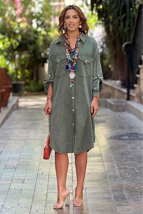 لباس خاکی زنانه بافتنی Nevin Kaya Moda - کد 933916037