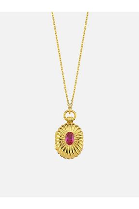 گردنبند نقره طلائی زنانه 925 عیار Linya Jewellery - کد 933897296