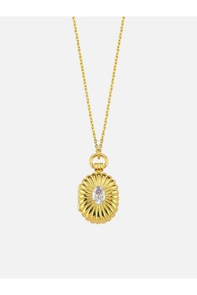 گردنبند نقره طلائی زنانه 925 عیار Linya Jewellery - کد 933898560
