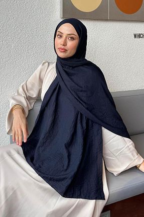 شال سرمه ای زنانه پنبه ای lamelif - کد 933899967