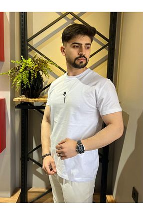 تیشرت سفید زنانه رگولار Butik - کد 933963494