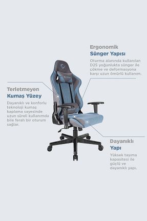 صندلی گیمینگ رنگی Geriye doğru yatabilme Rampage - کد 926332300
