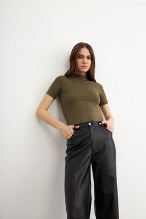 بلوز خاکی زنانه ساده Bipantolon - کد 662223834