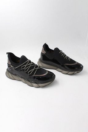 کفش اسنیکر مشکی زنانه بند دار ENDİCAN - کد 848203973