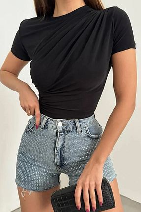بلوز مشکی زنانه ساده Cockatoo - کد 933976716