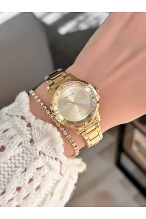 ساعت مچی زرد زنانه 36 میلی متر Ferrucci - کد 933980071