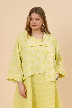 ست بالاتنه و پائین تنه سایز بزرگ زرد زنانه فاق نرمال Zedd+ Plus - کد 933985505