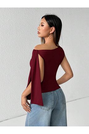 بلوز زرشکی زنانه ساده meren like your style - کد 934890253