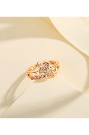 انگشتر نقره رنگی زنانه زیرکن Siset Gümüş - کد 932917279