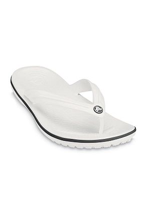 دمپائی سفید زنانه پاشنه تخت Crocs - کد 743444