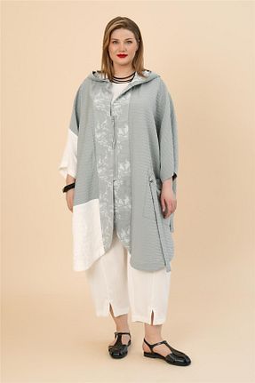 کت سایز بزرگ طوسی زنانه پلی استر Zedd+ Plus - کد 933985188