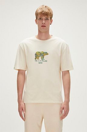 تیشرت سفید مردانه رگولار Bad Bear - کد 635208320
