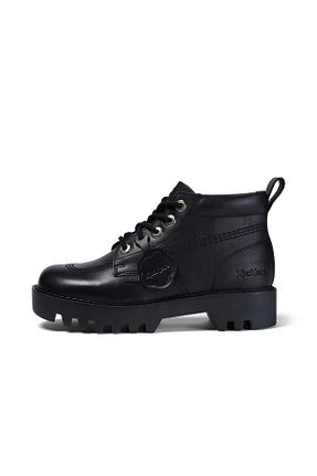 بوت / نیم بوت مشکی زنانه پاشنه تخت Kickers - کد 792638636