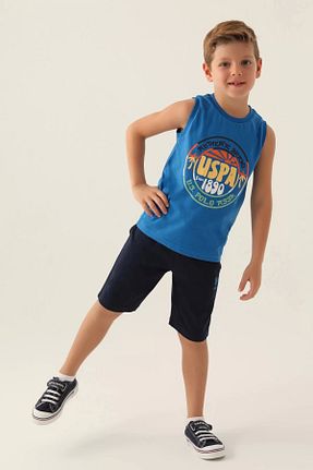 ست بالاتنه و پائین تنه نارنجی بچه گانه بافتنی U.S. Polo Assn. - کد 804777208