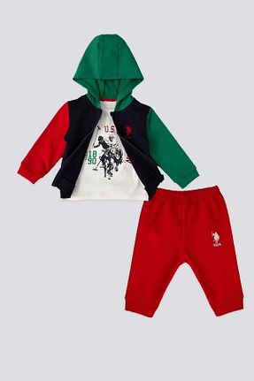 ست نوزادی سرمه ای بچه گانه پنبه ای U.S. Polo Assn. - کد 804376484