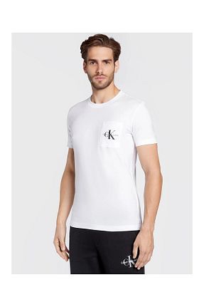 تیشرت اسپرت سفید مردانه رگولار Calvin Klein - کد 770224262