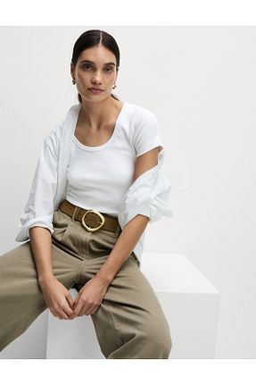 تیشرت سفید زنانه رگولار Marks & Spencer - کد 934008245