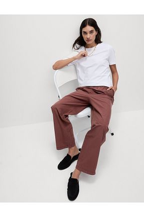 شلوار قهوه ای زنانه پنبه ای Marks & Spencer - کد 934014504