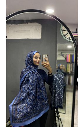 شال سرمه ای زنانه پلی استر Bonjela - کد 934019572