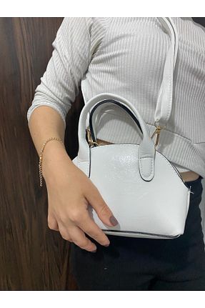 کیف دوشی سفید زنانه چرم مصنوعی CEVHERA - کد 934052198