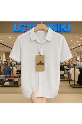 پیراهن سفید مردانه تنگ LC Waikiki - کد 934050953