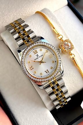 ساعت مچی طلائی زنانه 31-35 میلی متر Daniel Klein - کد 261050561
