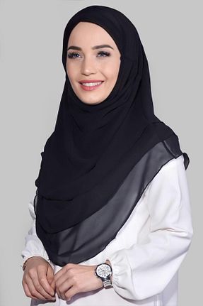 شال مشکی زنانه شیفون Alvina - کد 798335693
