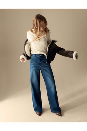 شلوار سرمه ای زنانه پنبه ای Marks & Spencer - کد 934351658