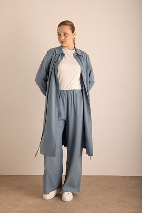 شلوار سرمه ای زنانه LyocelلیترKarışımlı Aker - کد 934200970