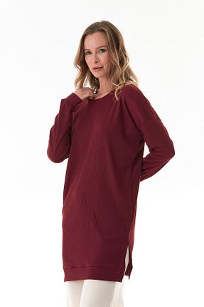 تونیک زرشکی زنانه بافتنی Fullamoda - کد 927903930