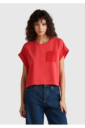 تیشرت قرمز زنانه رگولار United Colors of Benetton - کد 934086672