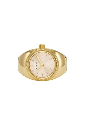 ساعت مچی طلائی زنانه زیر 20 میلی متر Fossil - کد 456440066
